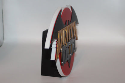 Batman Dark Nights Metal 3D printed Logo Sign Wall Desk Shelf Art