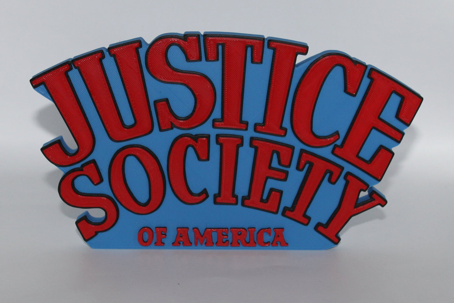 Justice Society of America 3D printed Logo Sign Wall Desk Shelf Art