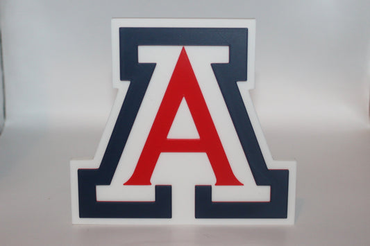 Arizona Wildcats 3D printed Logo Sign Wall Desk Shelf Art