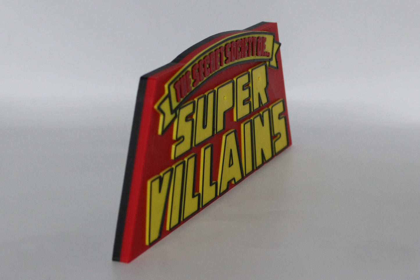 The Secret Society of Super Villans 3D printed Logo Sign Wall Desk Shelf Art