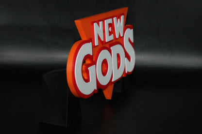 New Gods 3D printed Logo Sign Wall Desk Shelf Art