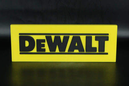 DeWalt 3D printed Logo Sign Wall Desk Shelf Art