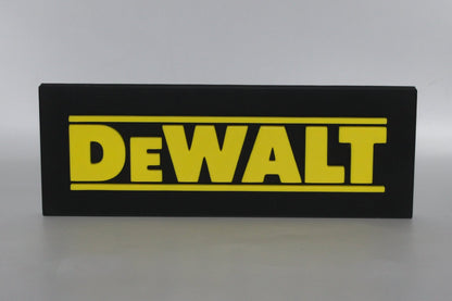 DeWalt 3D printed Logo Sign Wall Desk Shelf Art