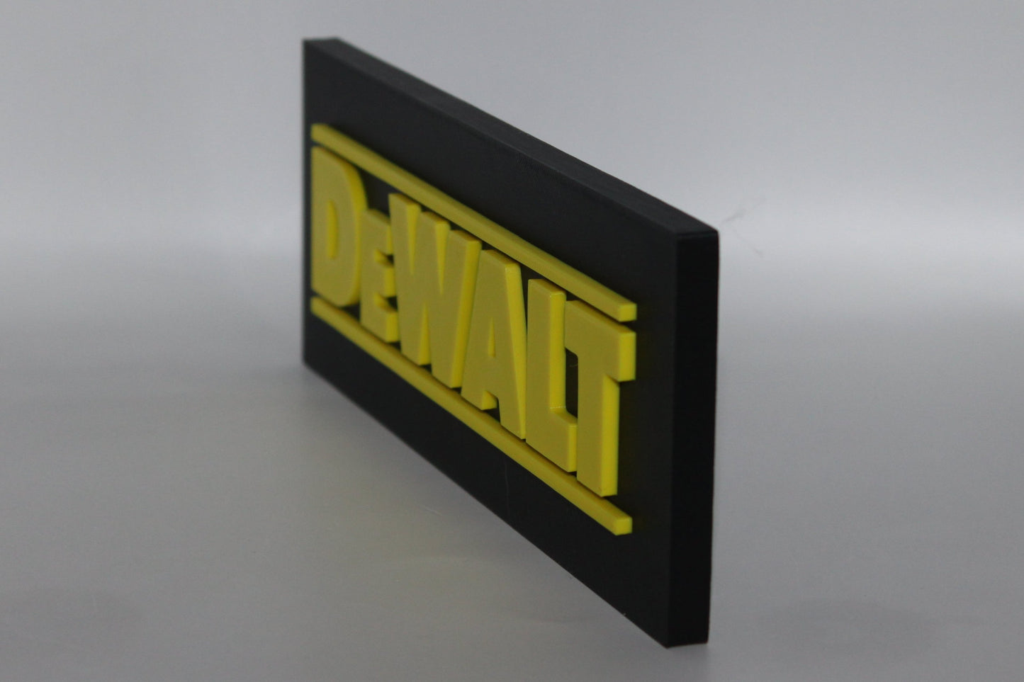 DeWalt 3D printed Logo Sign Wall Desk Shelf Art