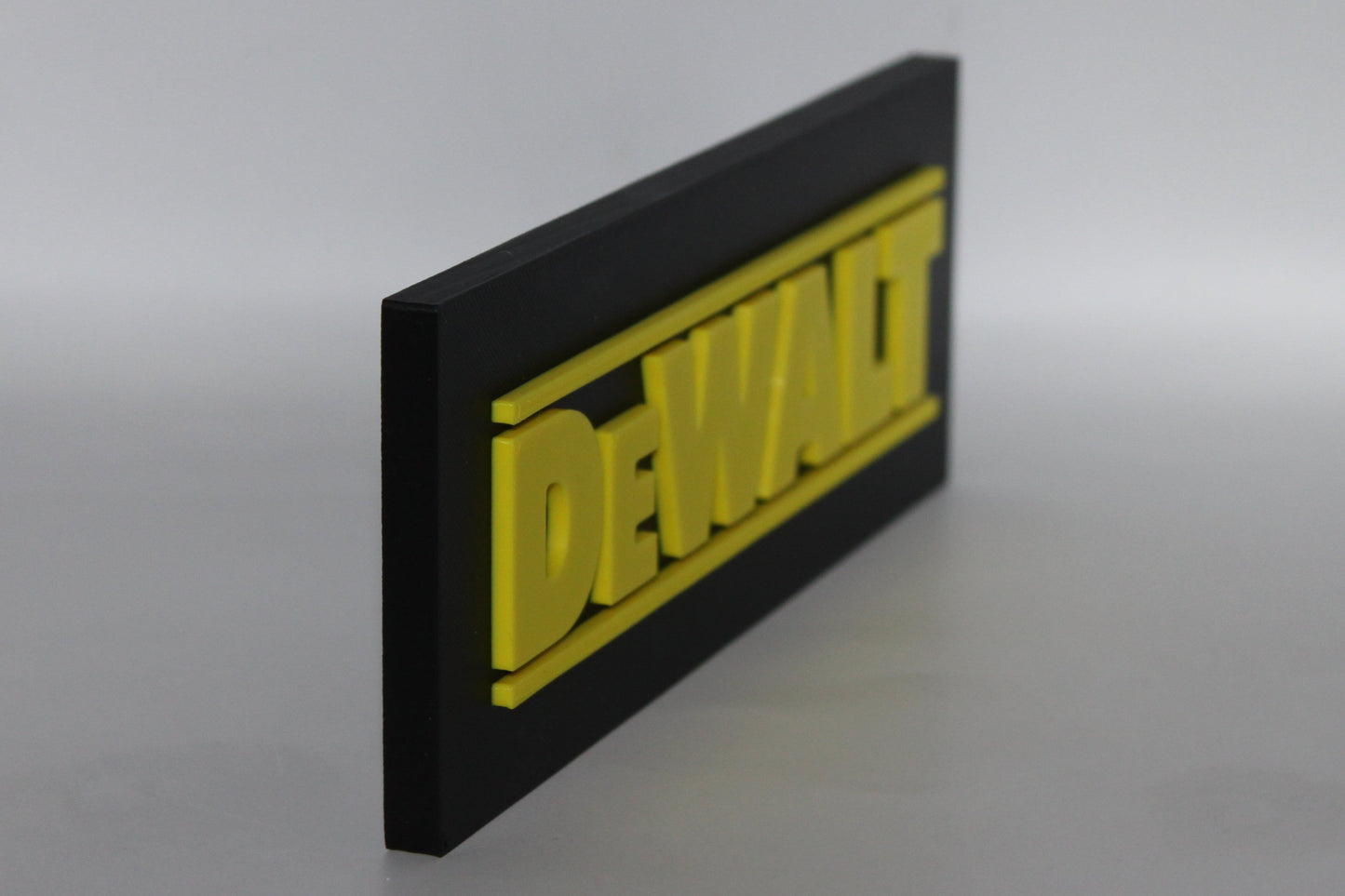 DeWalt 3D printed Logo Sign Wall Desk Shelf Art