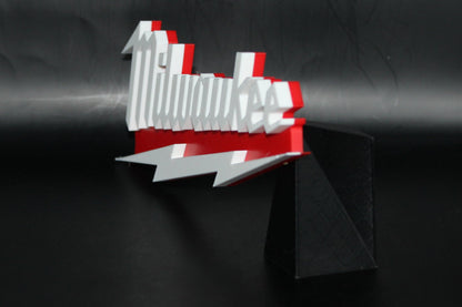 Milwaukee 3D printed Logo Sign Wall Desk Shelf Art