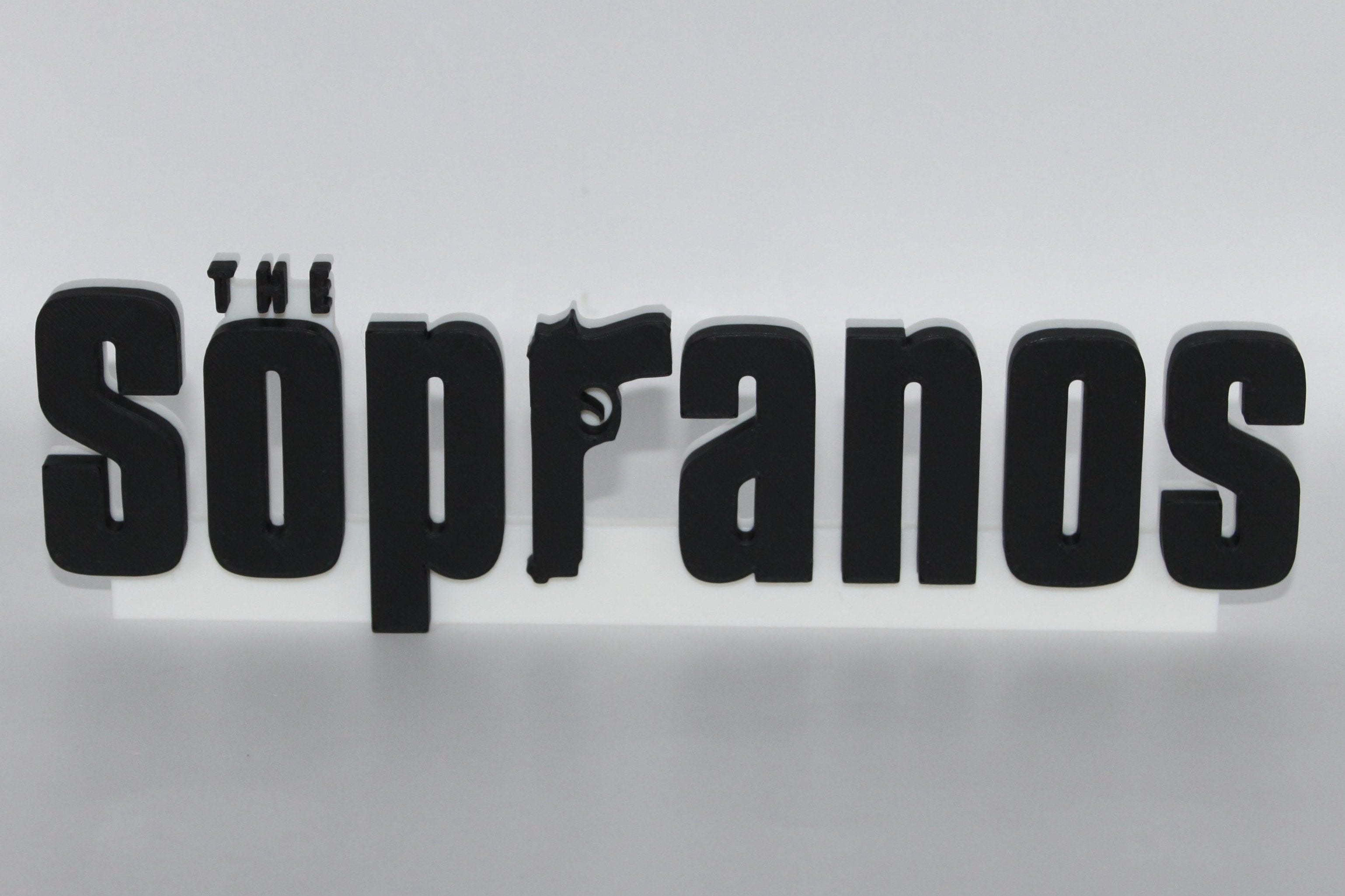 Soprano Sign The Sopranos 3D printed Logo Sign Wall Desk Shelf Art – WindyCity3D