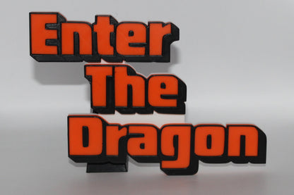 Enter The Dragon - Bruce Lee - 3D printed Logo Sign Wall Desk Shelf Art