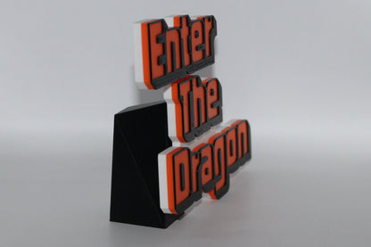 Enter The Dragon - Bruce Lee - 3D printed Logo Sign Wall Desk Shelf Art