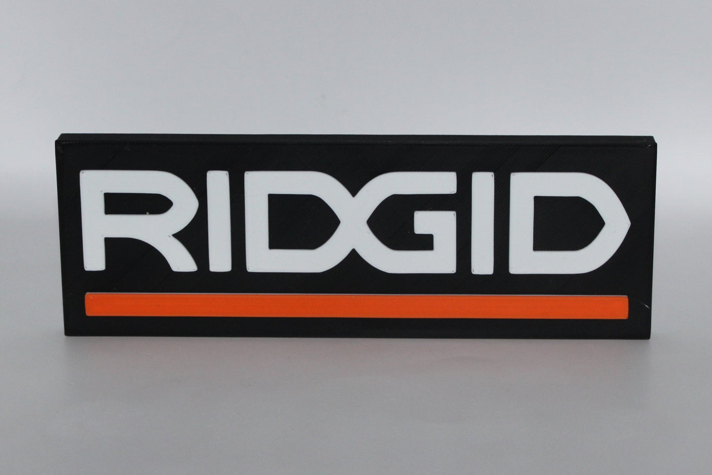 Ridgid 3D printed Logo Sign Wall Desk Shelf Art