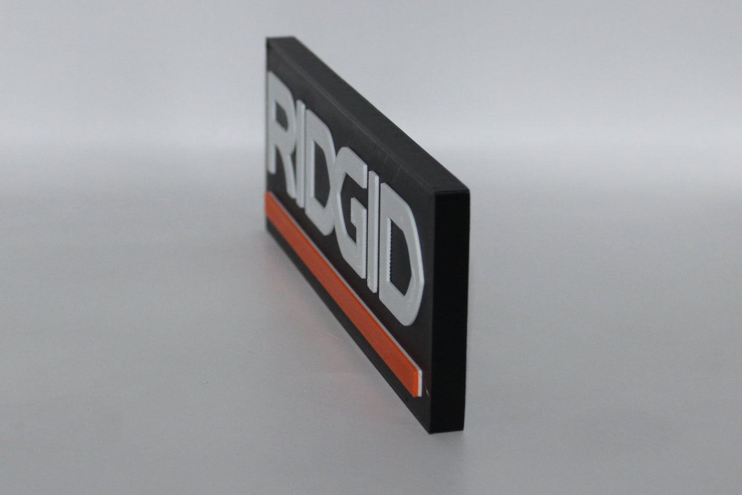 Ridgid 3D printed Logo Sign Wall Desk Shelf Art