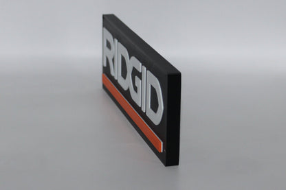 Ridgid 3D printed Logo Sign Wall Desk Shelf Art