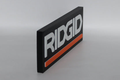 Ridgid 3D printed Logo Sign Wall Desk Shelf Art