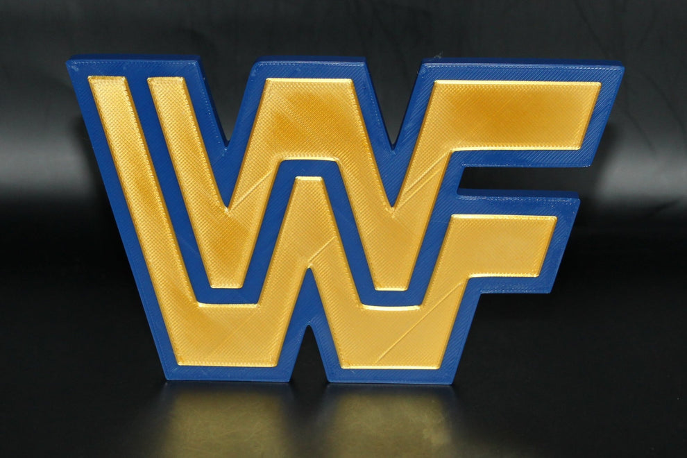 Wwf Light Sign WWF, World Wrestling Federation 3D printed Logo Sign Wall Desk Shelf A ...