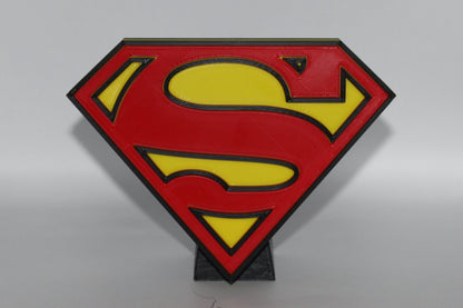 Superman 3D printed Logo Sign Wall Desk Shelf Art