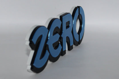 Zero 3D printed Logo Sign Wall Desk Shelf Art