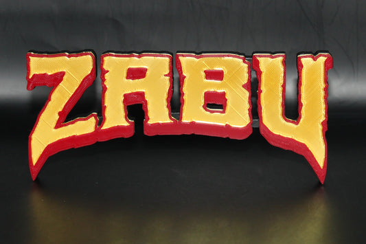 Zabu 3D printed Logo Sign Wall Desk Shelf Art