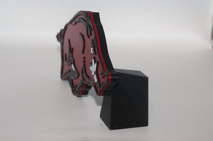 Arkansas Razorbacks 3D printed Logo Sign Wall Desk Shelf Art