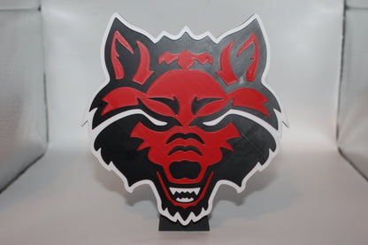 Arkansas State Red Wolves 3D printed Logo Sign Wall Desk Shelf Art