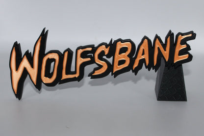 Wolfsbane 3D printed Logo Sign Wall Desk Shelf Art