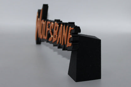 Wolfsbane 3D printed Logo Sign Wall Desk Shelf Art