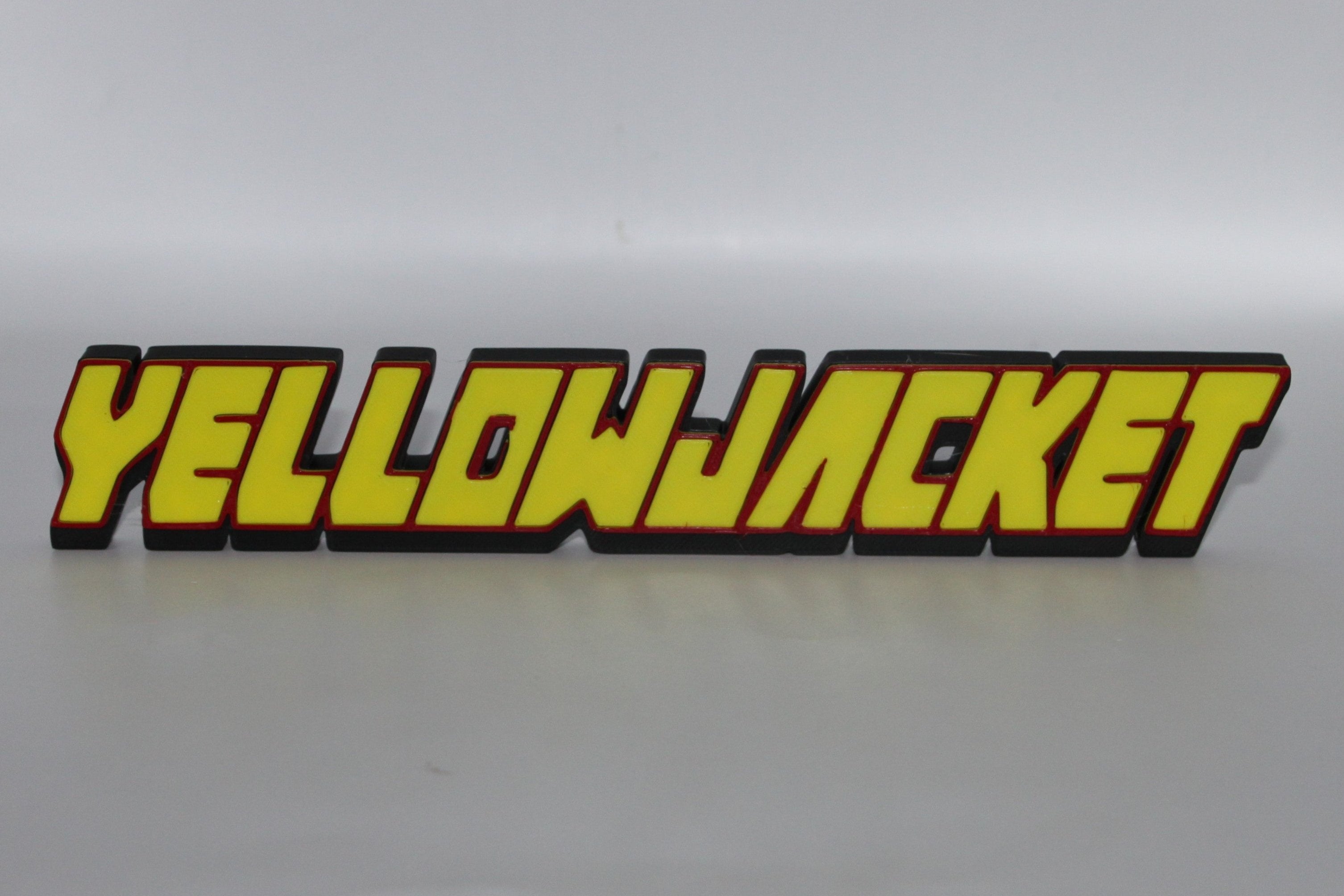 Color Jacket Sign Yellowjacket 3D printed Logo Sign Wall Desk Shelf Art – WindyCity3D
