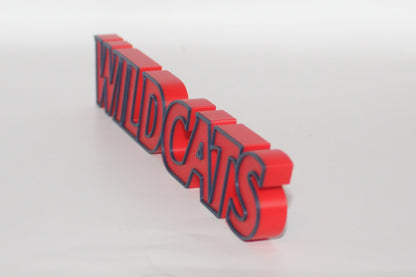 Arizona Wildcats 3D printed Logo Sign Wall Desk Shelf Art