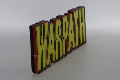 Warpath 3D printed Logo Sign Wall Desk Shelf Art