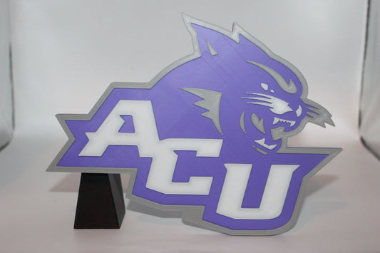 Abilene Christian Wildcats 3D printed Logo Sign Wall Desk Shelf Art