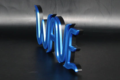 Wave 3D printed Logo Sign Wall Desk Shelf Art