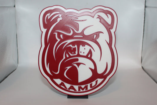 Alabama A&M Bulldogs 3D printed Logo Sign Wall Desk Shelf Art