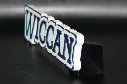 Wiccan 3D printed Logo Sign Wall Desk Shelf Art