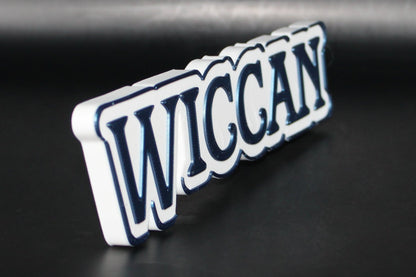 Wiccan 3D printed Logo Sign Wall Desk Shelf Art