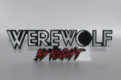 Werewolf by night 3D printed Logo Sign Wall Desk Shelf Art