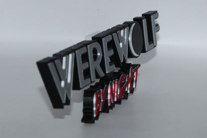 Werewolf by night 3D printed Logo Sign Wall Desk Shelf Art