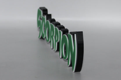 Scorpion 3D printed Logo Sign Wall Desk Shelf Art