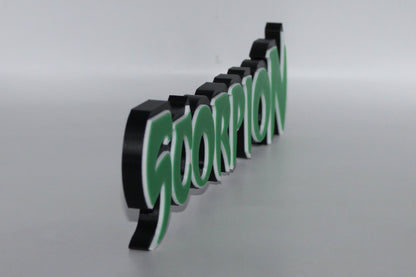 Scorpion 3D printed Logo Sign Wall Desk Shelf Art