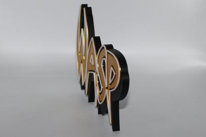 Wasp 3D printed Logo Sign Wall Desk Shelf Art