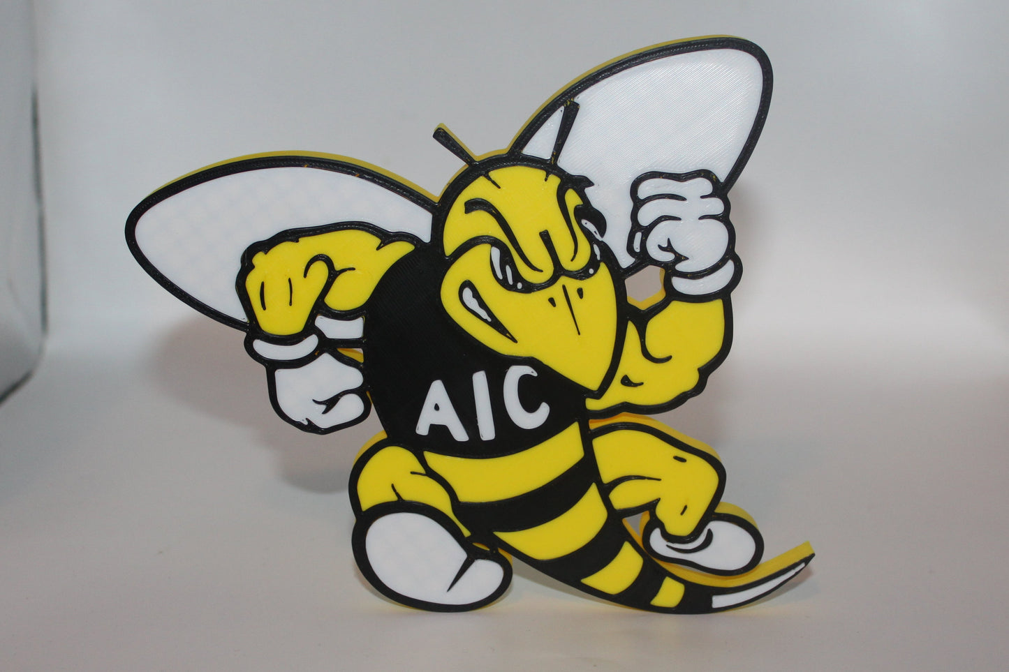 AIC Yellow Jackets 3D printed Logo Sign Wall Desk Shelf Art