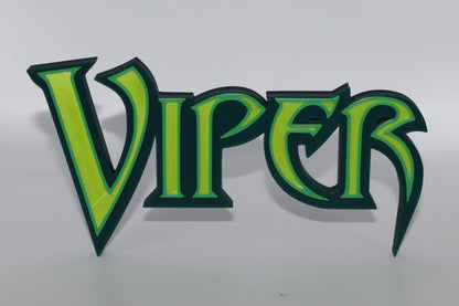 Viper 3D printed Logo Sign Wall Desk Shelf Art