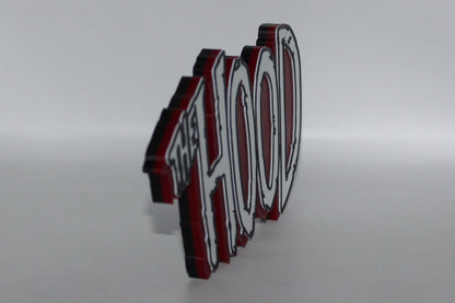 The Hood 3D printed Logo Sign Wall Desk Shelf Art