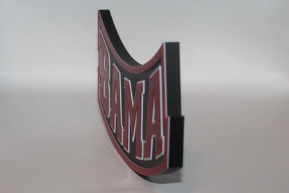 Alabama Crimson Tide 3D printed Logo Sign Wall Desk Shelf Art