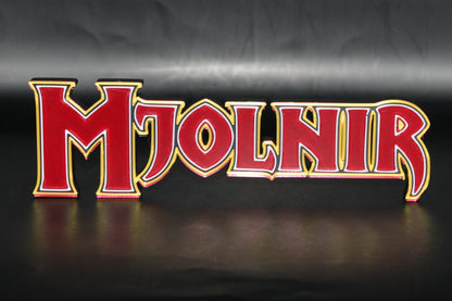 Mjolnir 3D printed Logo Sign Wall Desk Shelf Art