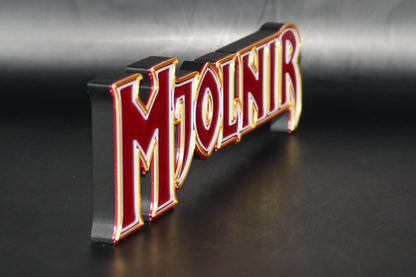 Mjolnir 3D printed Logo Sign Wall Desk Shelf Art