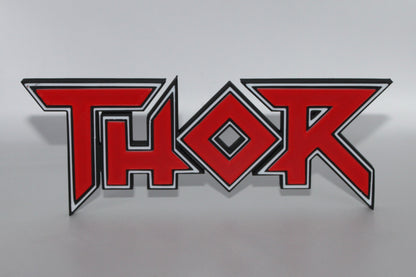 Thor 3D printed Logo Sign Wall Desk Shelf Art