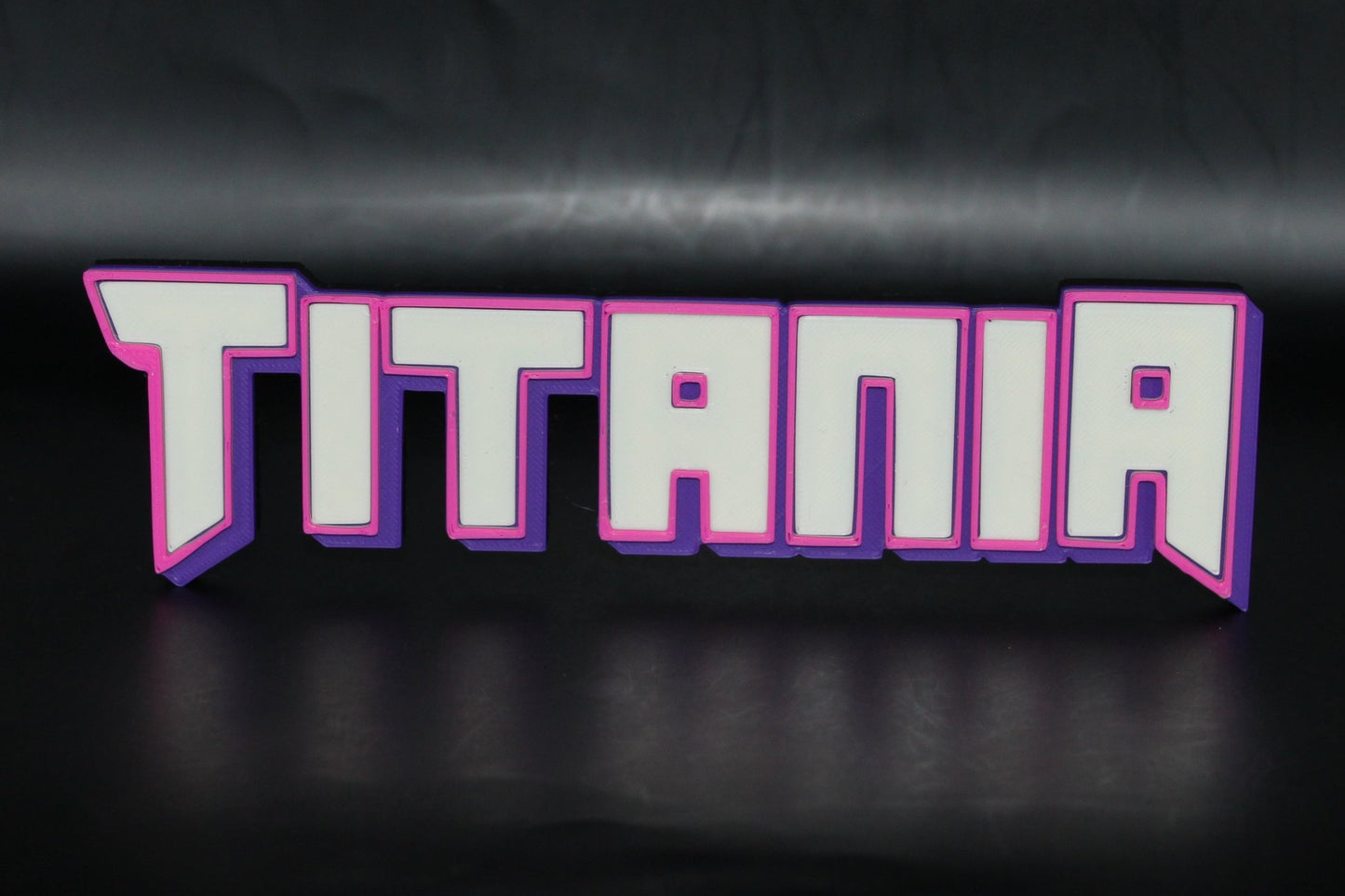 Titania 3D printed Logo Sign Wall Desk Shelf Art