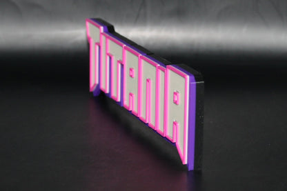 Titania 3D printed Logo Sign Wall Desk Shelf Art