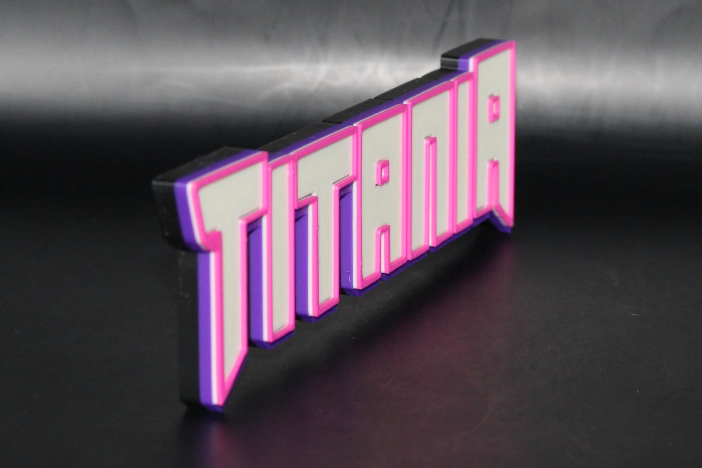 Titania 3D printed Logo Sign Wall Desk Shelf Art