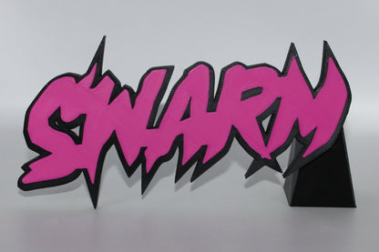 Swarm 3D printed Logo Sign Wall Desk Shelf Art