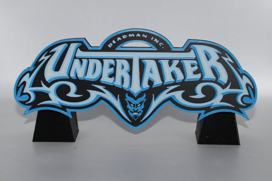 Undertaker 3D printed Logo Sign Wall Desk Shelf Art